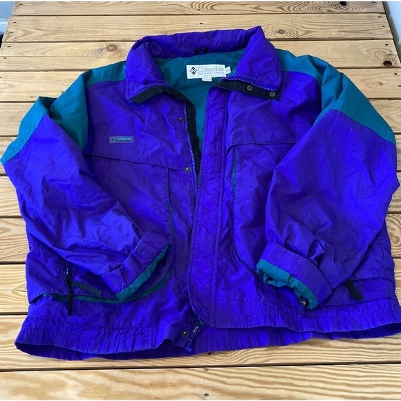 Vintage Columbia Full Zip/Snap Front Jacket Size XL Men’s Purple - Picture 1 of 10